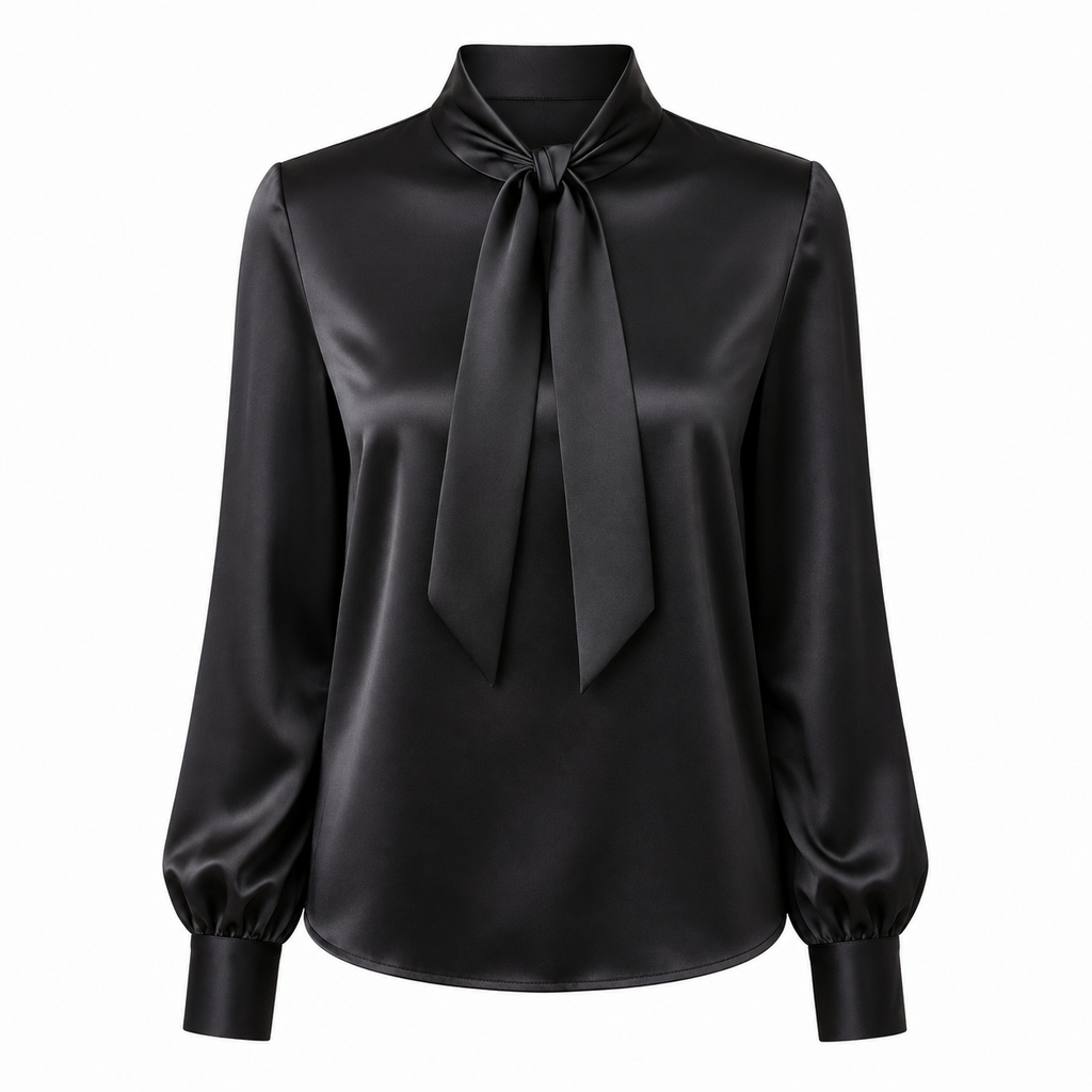 Janet - Satin Long Sleeve Shirt