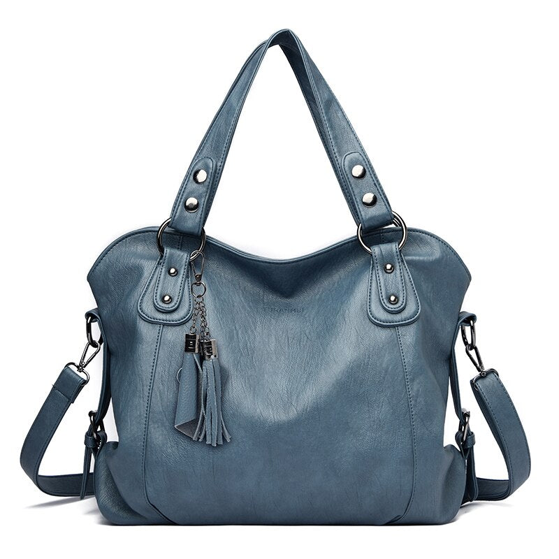 Women's Soft Leather Luxury Tote Bag | Designer Shoulder & Crossbody Handbag