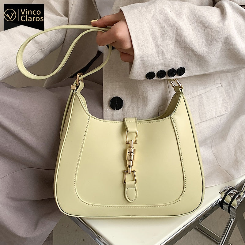 Luxury Leather Shoulder Bag for Women | Convertible Crossbody Purse with 2 Straps
