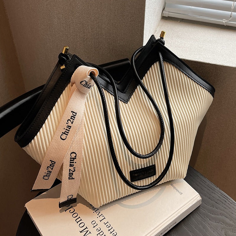 Large Capacity PU Leather Tote Bag for Women | Casual Luxury Shoulder Handbag