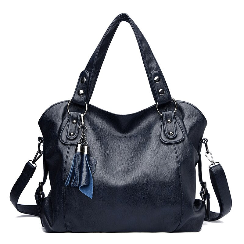 Women's Soft Leather Luxury Tote Bag | Designer Shoulder & Crossbody Handbag