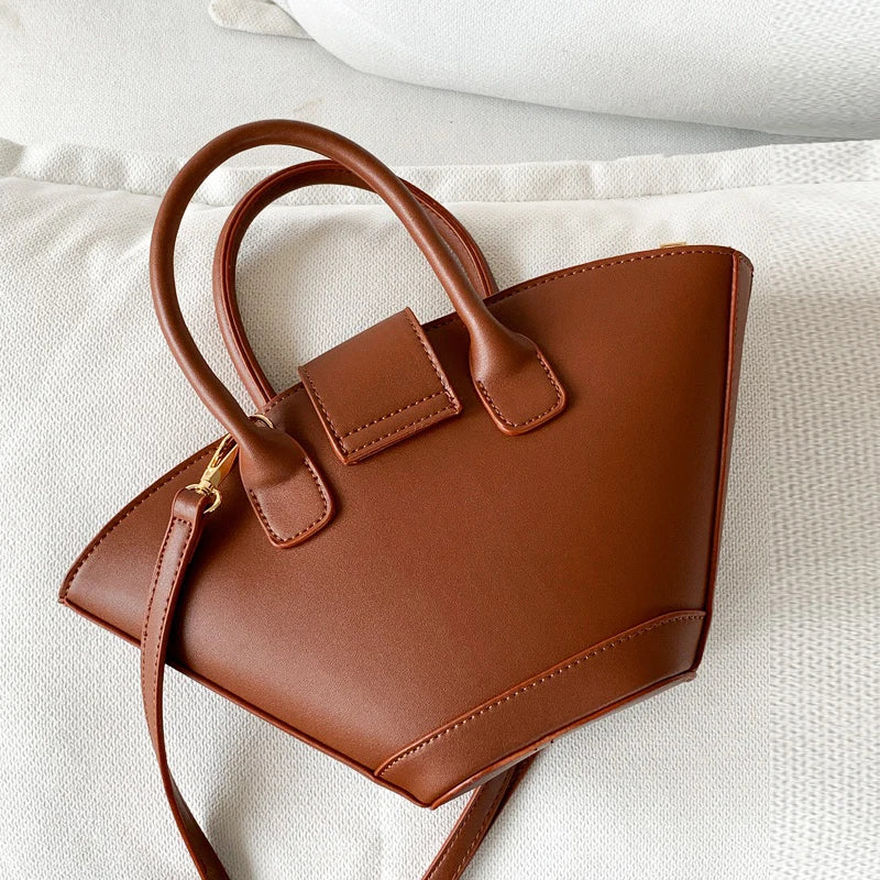 Vintage Shell Tote Bag for Women | Luxury PU Leather Designer Handbag