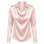 Sally - Satin Draped Blouse 8