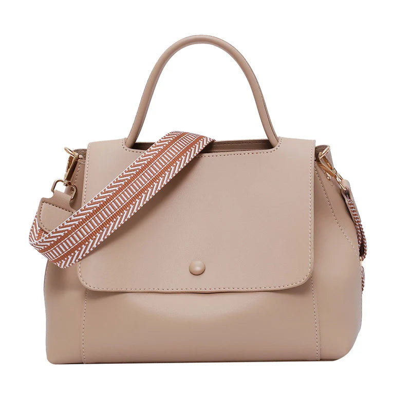Women's Large Capacity PU Leather Tote Bag | Retro Shoulder & Messenger Handbag