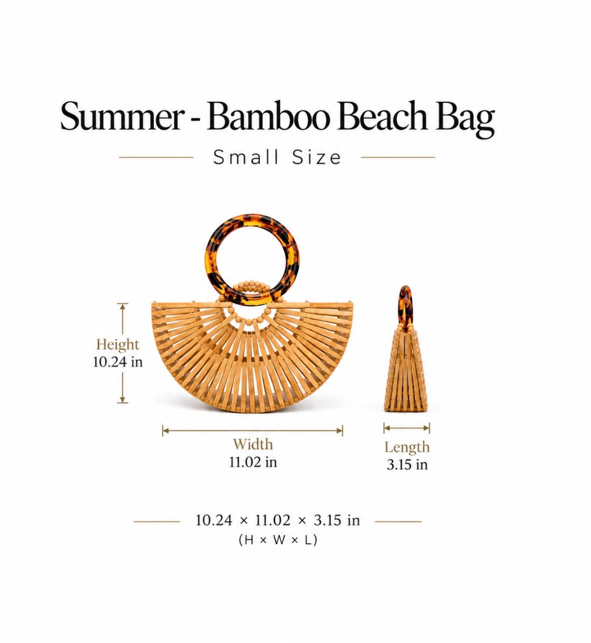 Summer - Bamboo Beach Bag