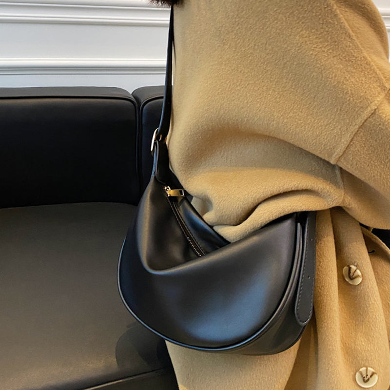 Women's Structured Synthetic Leather Handbag – Chic Fabric Texture Purse