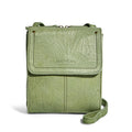 Kansas Crossbody Bag – Genuine Leather Multi-Pocket Sling Bag in Pottery Green
