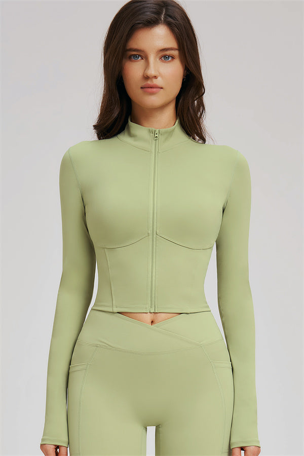 The Sizzle Zip Jacket Sports Bra Leggings 3-Piece Set
