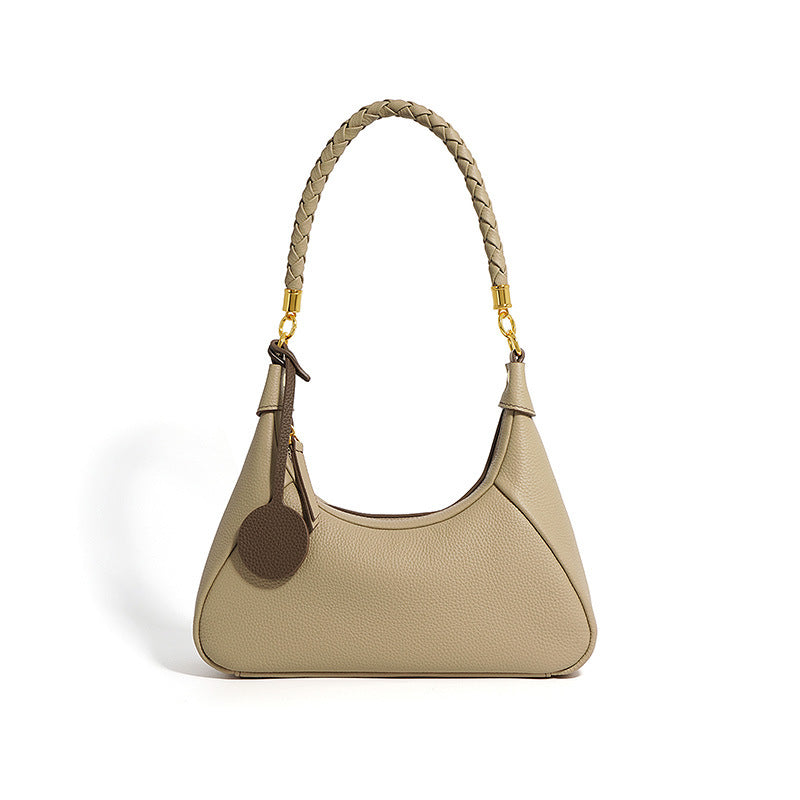Trendy Cowhide Texture Underarm Bag for Women