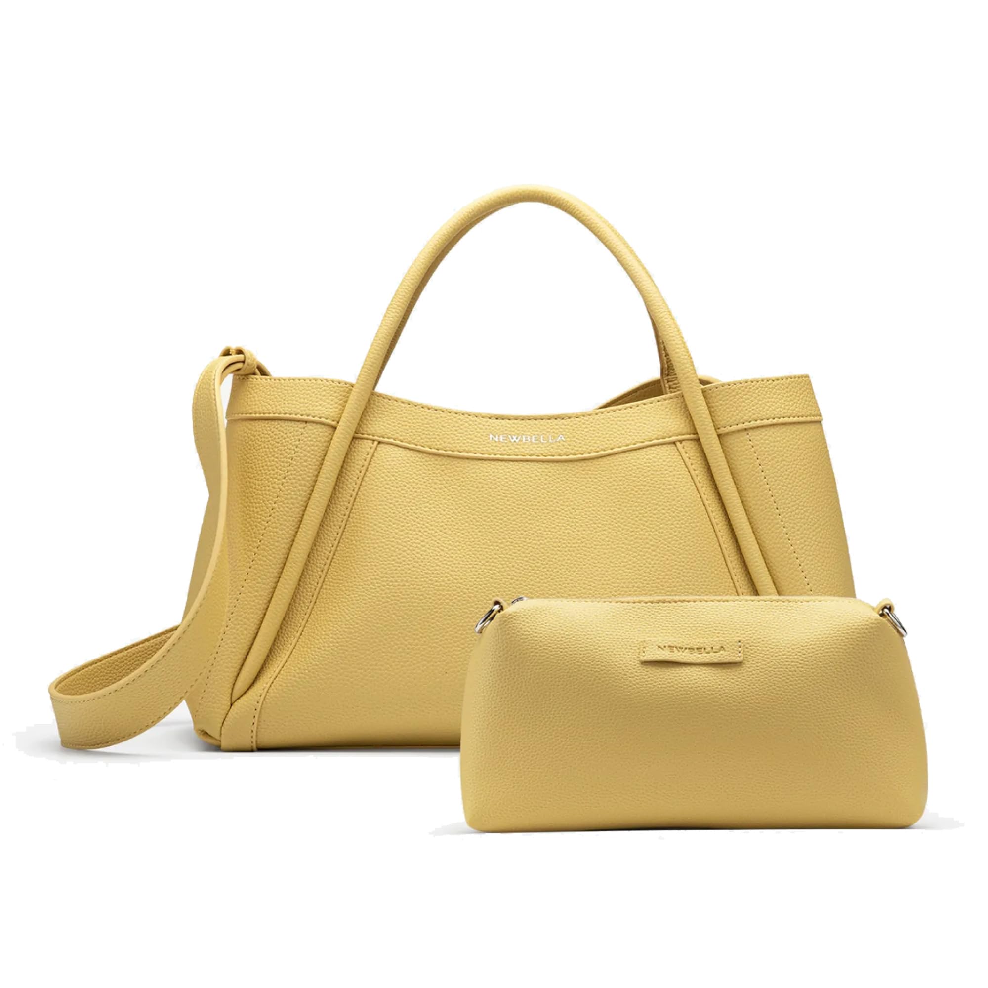 Women's Vegan Leather Kelly Hobo Tote Bag – With Matching Purse & Adjustable Strap